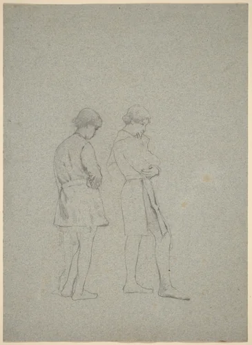 Studies for Elaine by Thomas Hovenden, drawing, 1880