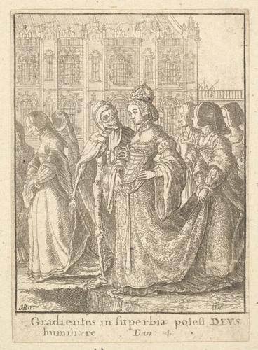 Empress, from the Dance of Death by Wenceslaus Hollar, print, 1651-1800