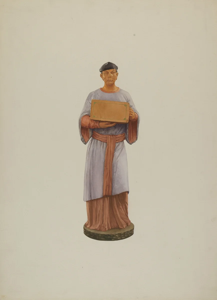 Tea Store Figure by Ingrid Selmer-Larsen, index of american design, 1935-1942