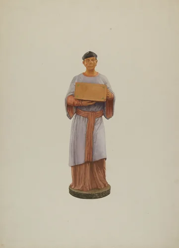 Tea Store Figure by Ingrid Selmer-Larsen, index of american design, 1935-1942