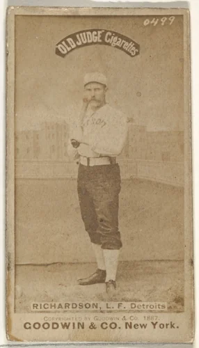 Abram Harding "Hardy" Richardson, Left Field, Detroit Wolverines, from the Old Judge series (N172) for Old Judge Cigarettes by Goodwin & Company, photograph, 1887