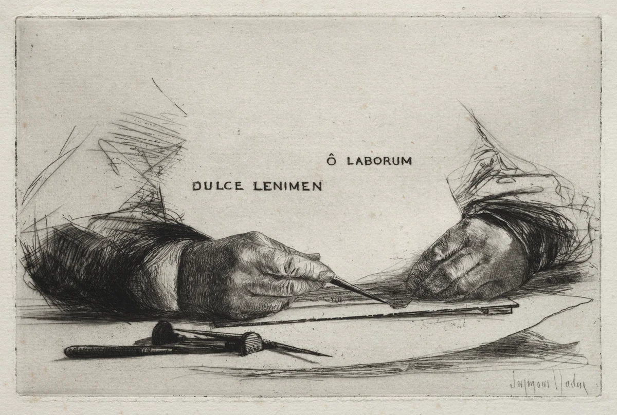 Hands Etching by Francis Seymour-Haden, print, 1865