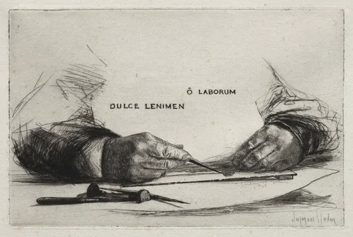 Hands Etching by Francis Seymour-Haden, print, 1865