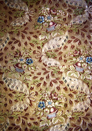 Panel by France, Lyon, textile, 1725-1775