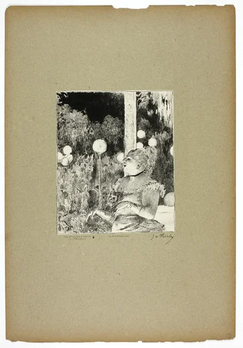 Thérésa Valdon, singing the 'Song of the Dog' by Georges-William Thornley, print, 1889-1890