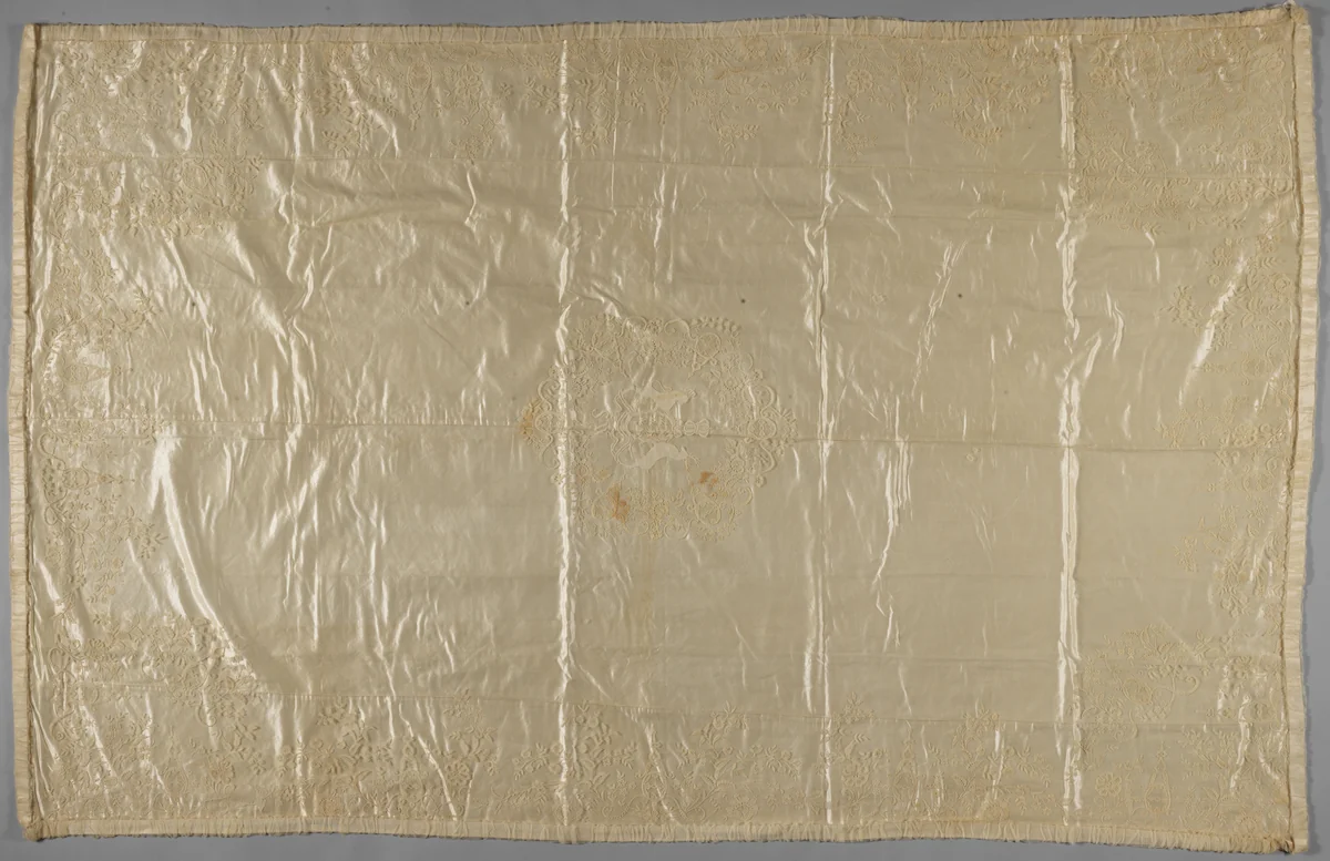 Sprei van applicatiekant van Koningin Sophie by anonymous, textile, 1839