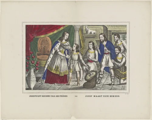 Joseph est reconnu par ses frères / Jozef maakt zich bekend by Glenisson & Van Genechten, print, 1833-1856
