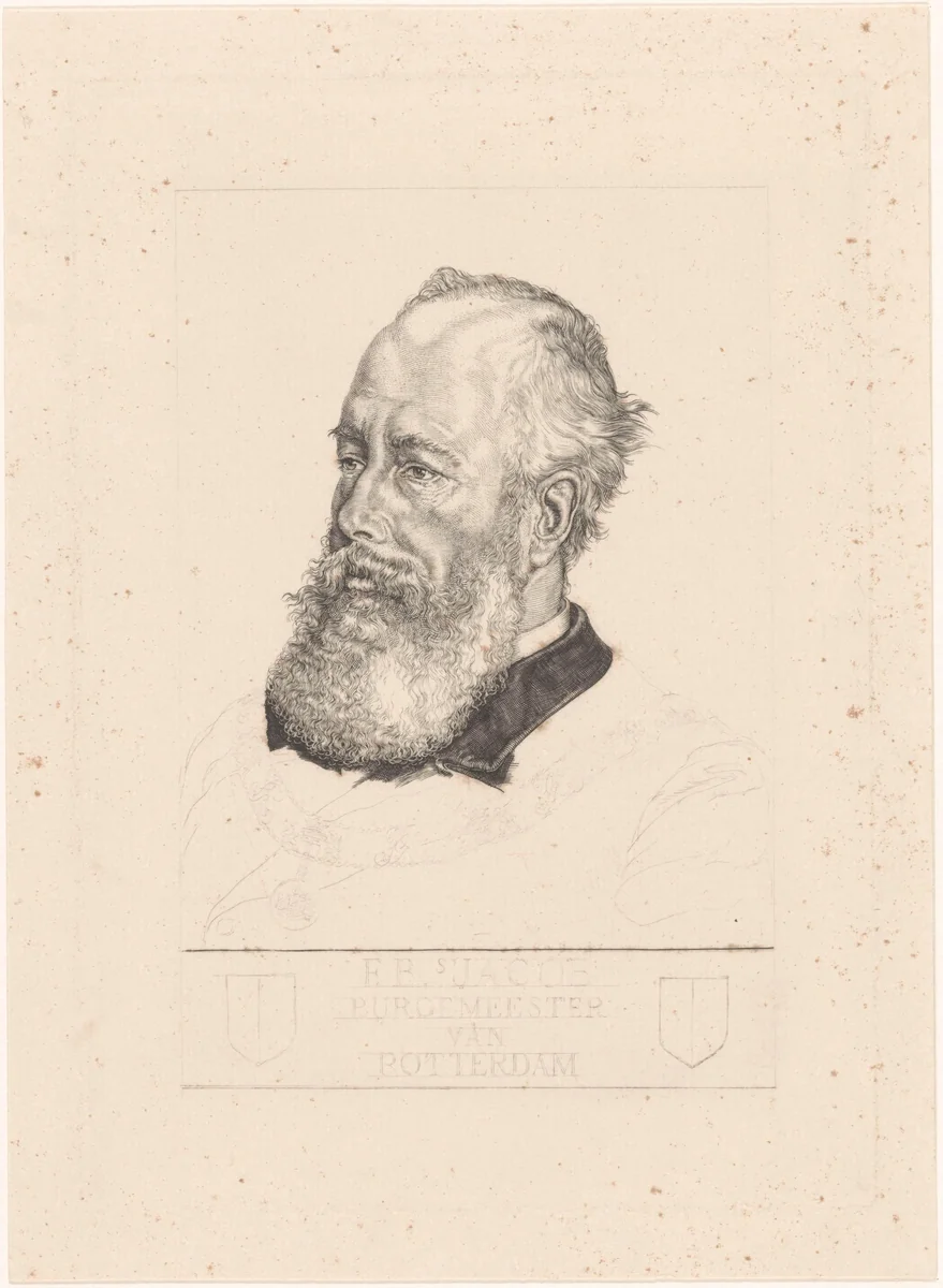Portret van Frederik Bernard s'Jacob by Pieter Dupont, print, 1906