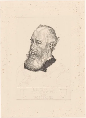 Portret van Frederik Bernard s'Jacob by Pieter Dupont, print, 1906