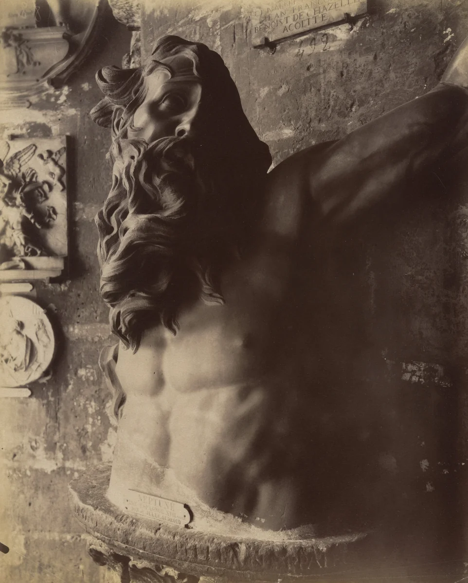 Musée de Cluny, Neptune, art espagnol du XVIIIème siècle by Eugène Atget, photograph, 1911