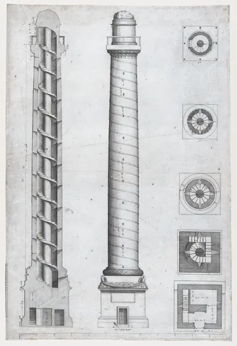 Trajan's Column by anonymous, print, 1530-1580