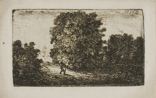 Trees Bordering a Road by John Clerk, print, 1748-1812