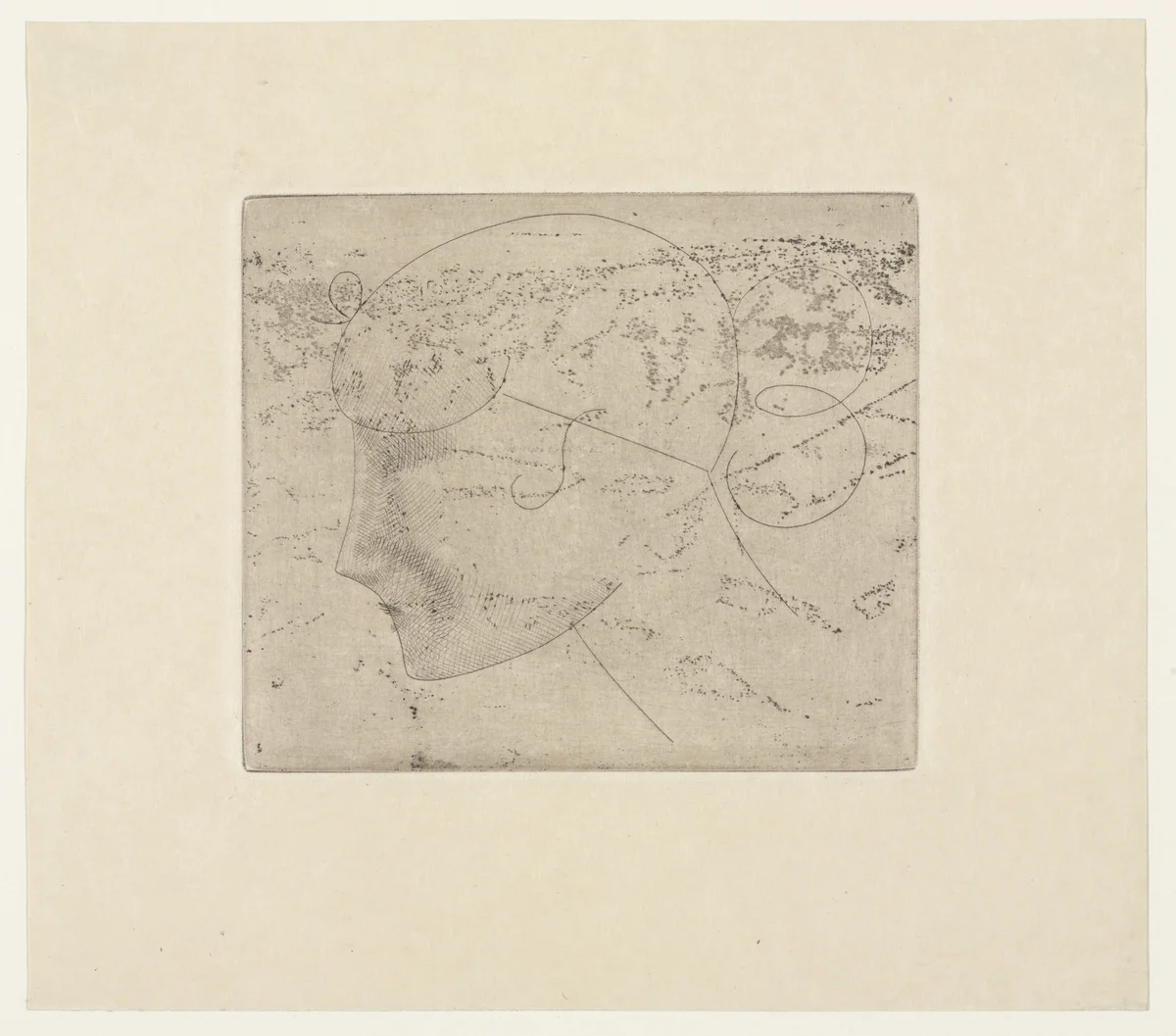 Female Head from The Drypoints of Elie Nadelman by Elie Nadelman, print, 1951