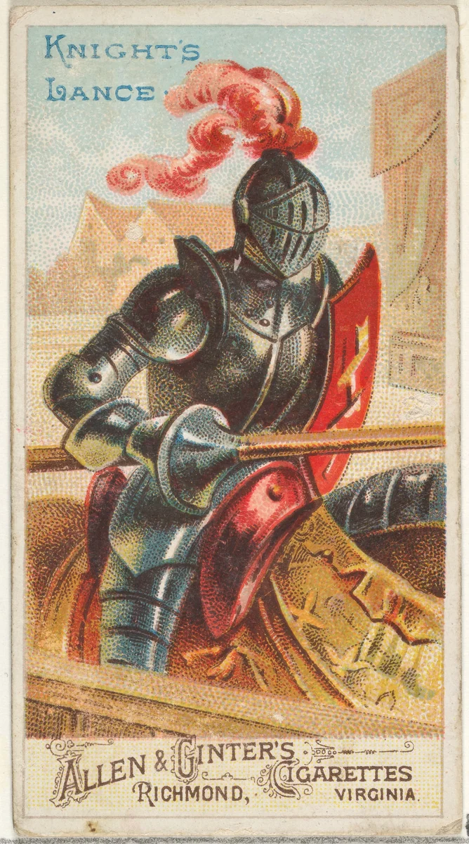 Knight's Lance, from the Arms of All Nations series (N3) for Allen & Ginter Cigarettes Brands by Allen & Ginter, print, 1887