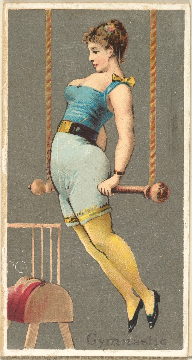 Gymnast, from the Occupations for Women series (N166) for Old Judge and Dogs Head Cigarettes by Goodwin & Company, print, 1887