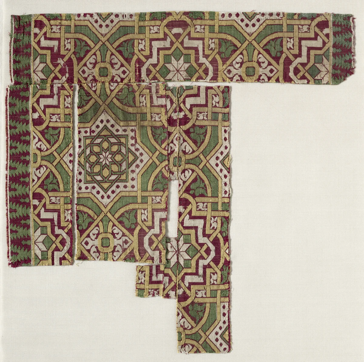 Silk Fragment by Unknown, textile, 1300-1499