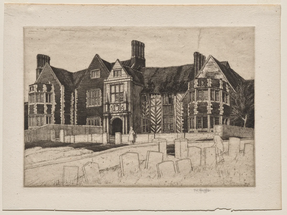 Ragdale Hall by Frederick Landseer Maur Griggs, print, 1937