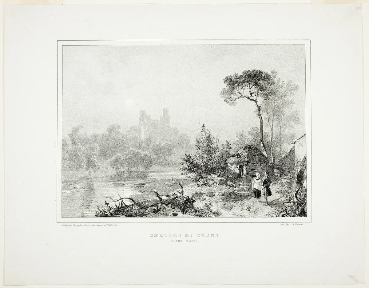Doune Castle by Richard Parkes Bonington
François Alexandre Pernot, print, 1828