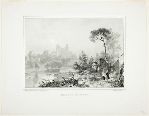 Doune Castle by Richard Parkes Bonington
François Alexandre Pernot, print, 1828