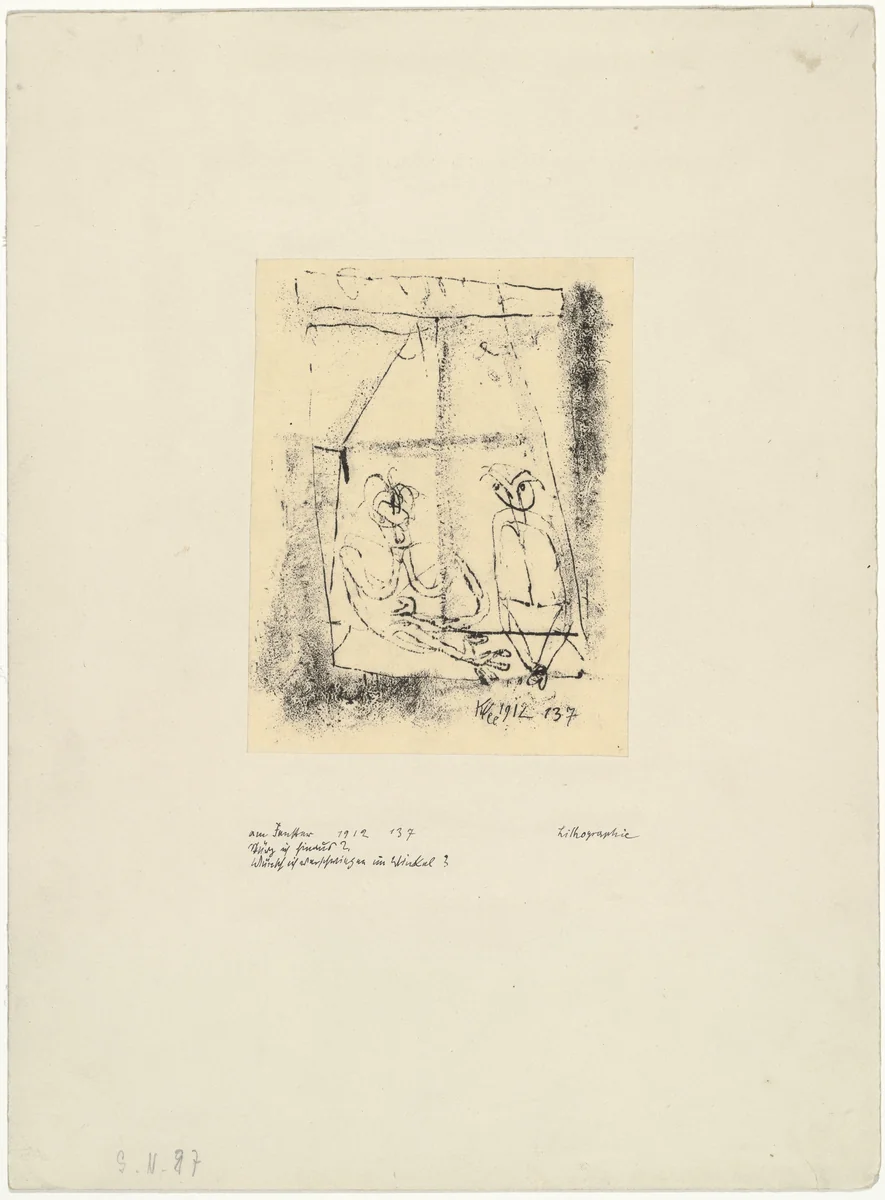 At the Window (Am Fenster) by Paul Klee, print, 1912