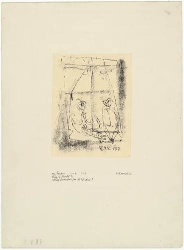 At the Window (Am Fenster) by Paul Klee, print, 1912
