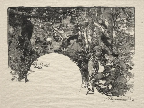 Le Peintres by Auguste Louis Lepère, print, 1890