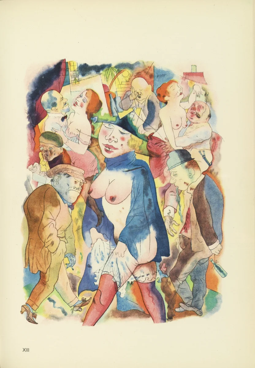 Walzertraum (plate, folio 79) from Ecce Homo by George Grosz, illustrated book, 1922