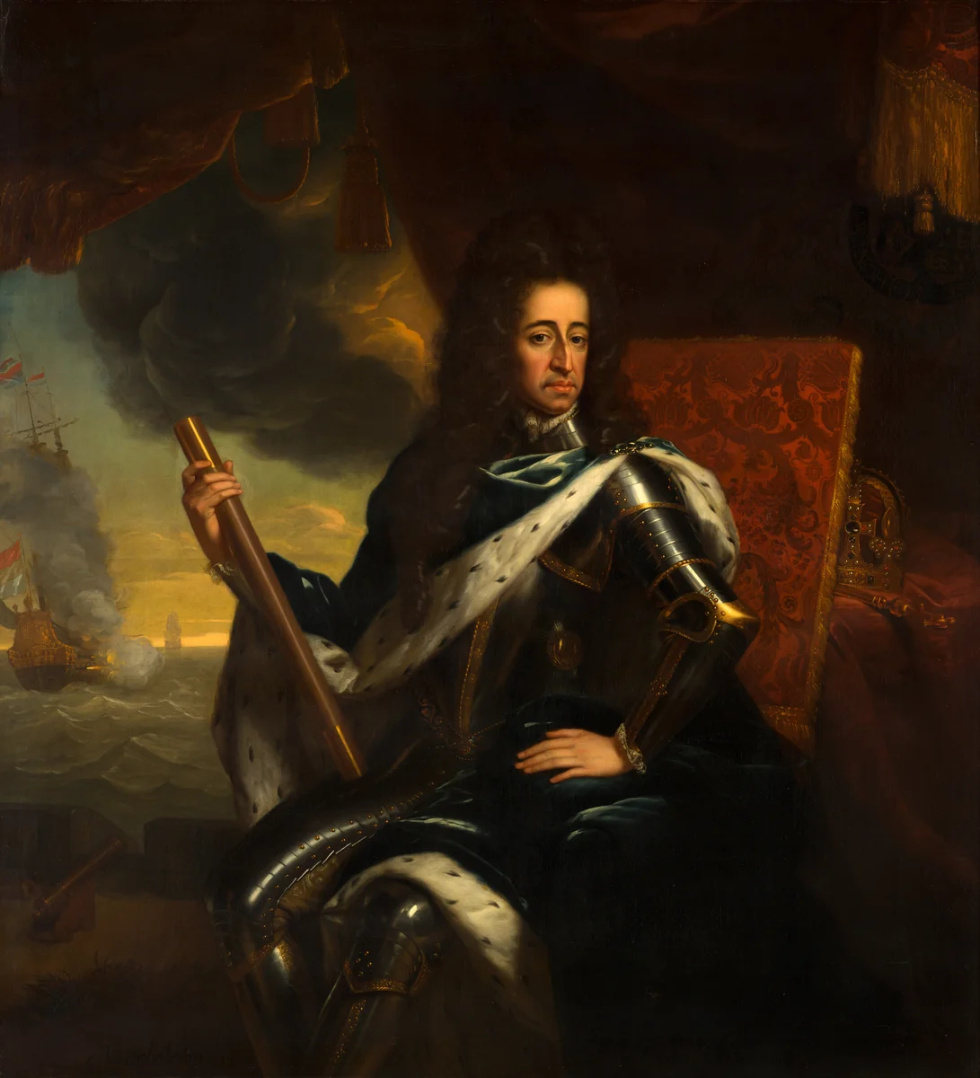 Portrait of Stadholder-King William III (1650- 1702) by Godefridus Schalcken, painting, 1699
