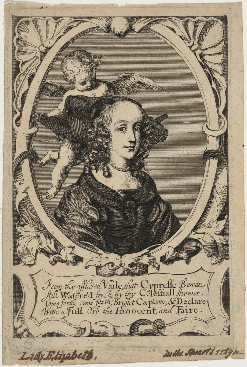 Princess Elizabeth, Second Daughter of Charles I by Robert Gaywood, print, 1600-1710