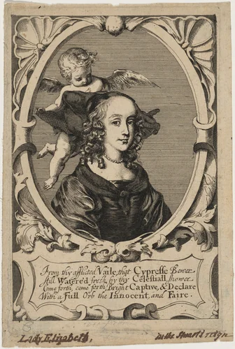 Princess Elizabeth, Second Daughter of Charles I by Robert Gaywood, print, 1600-1710