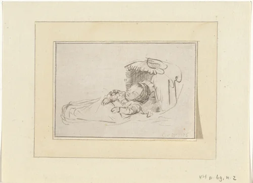 Slapend kindje by Bernhard Schreuder, print, 1776
