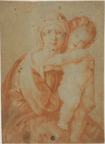 Madonna and Child by Unknown Artist, drawing, 1700-1799