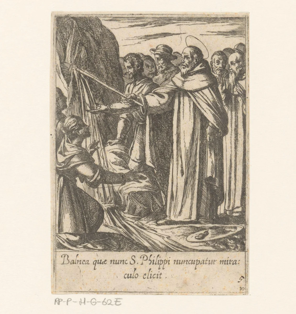 De miraculeuze bron van de heilige Philippus by Antonio Tempesta, print, 1591