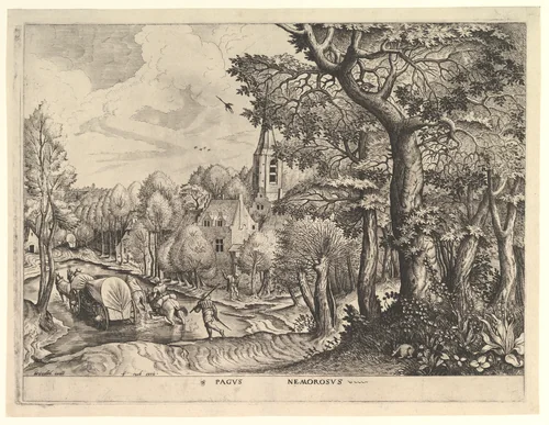 Wooded Region (Pagus Nemorosus), from "The Large Landscapes" by Pieter Bruegel, print, 1550-1561