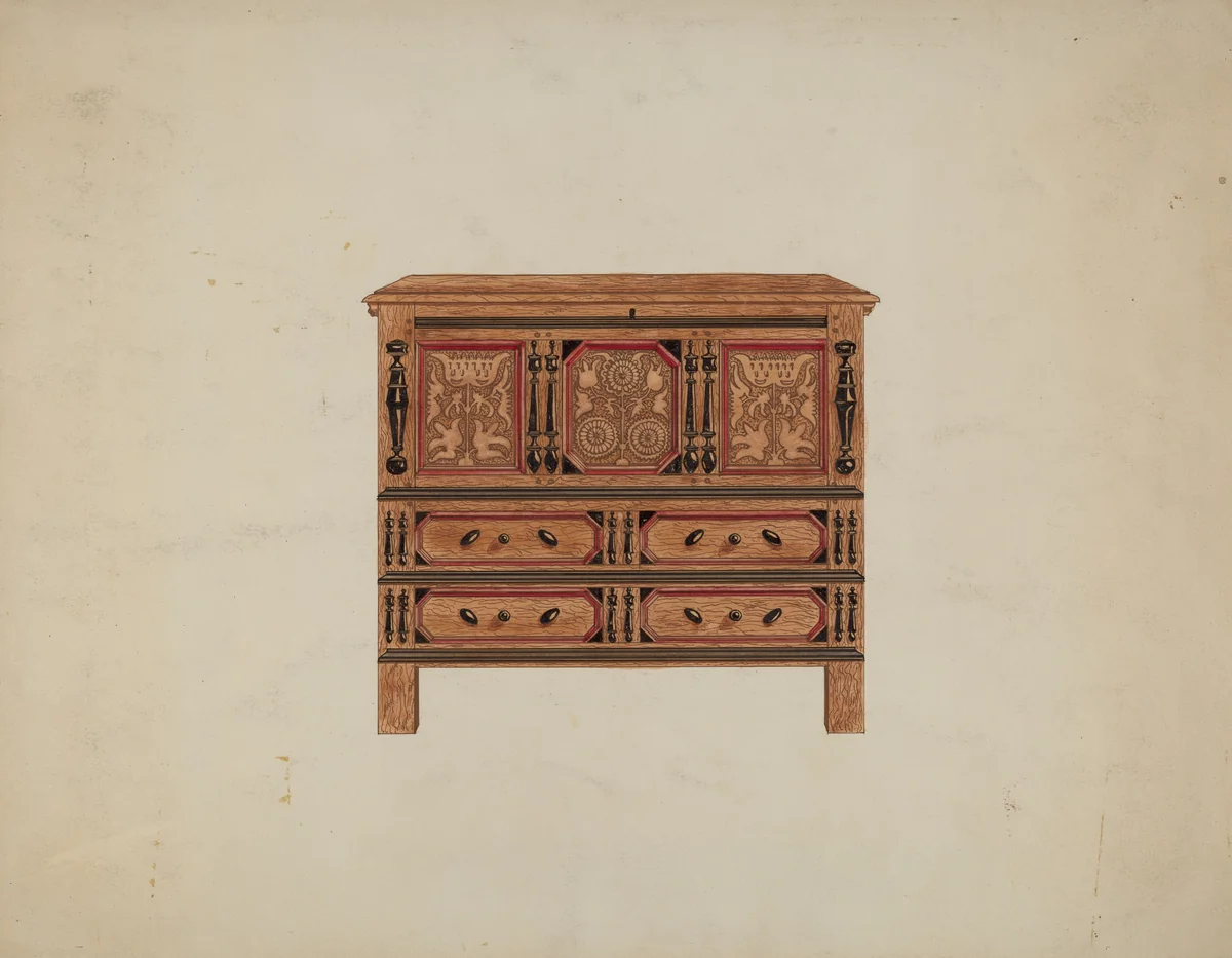 Hartford Chest by Martin Partyka, index of american design, 1936