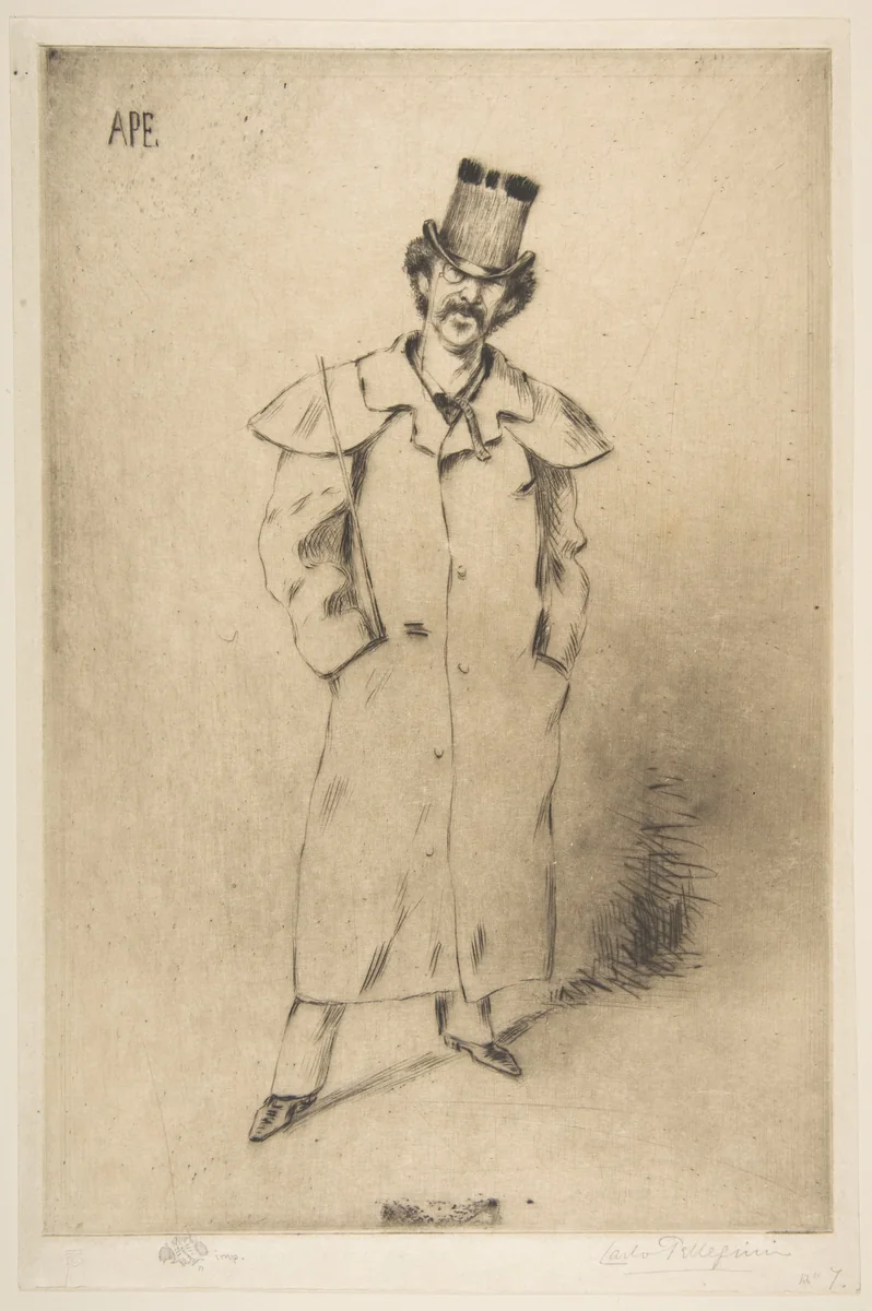 James McNeill Whistler by Carlo Pellegrini, print, 1850-1889