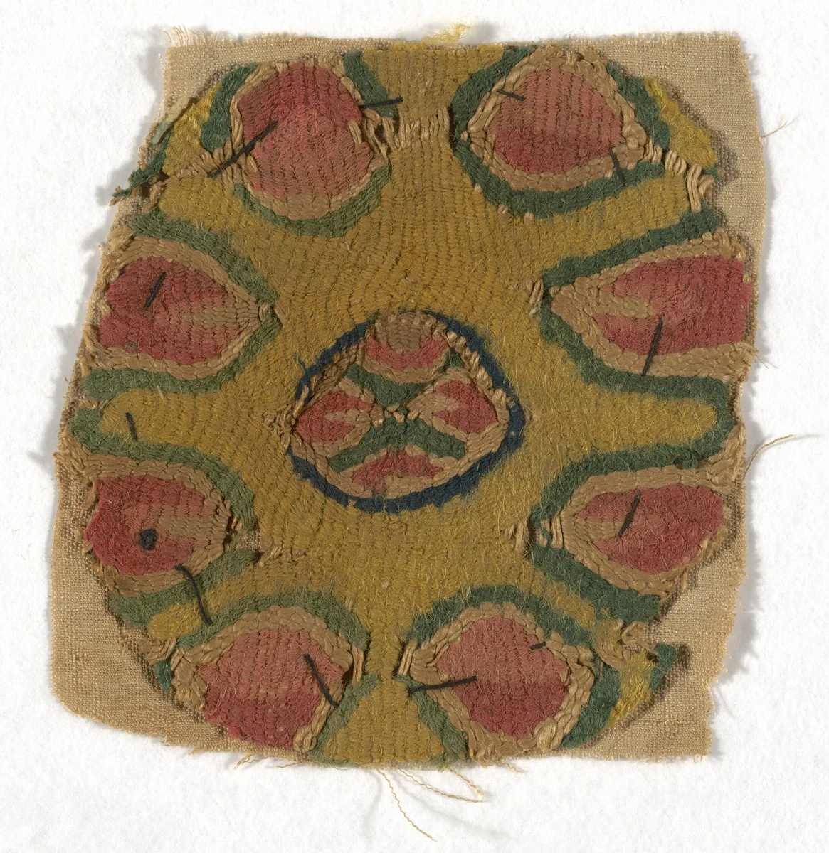 Roundel by Coptic Egypt, textile, 401-800