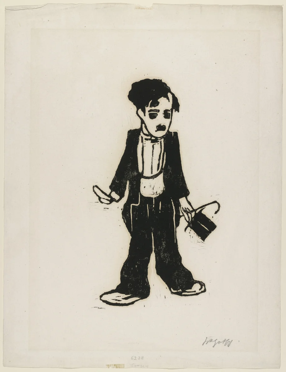 Charlie Chaplin by Friedrich Karl Gotsch, print, 1922