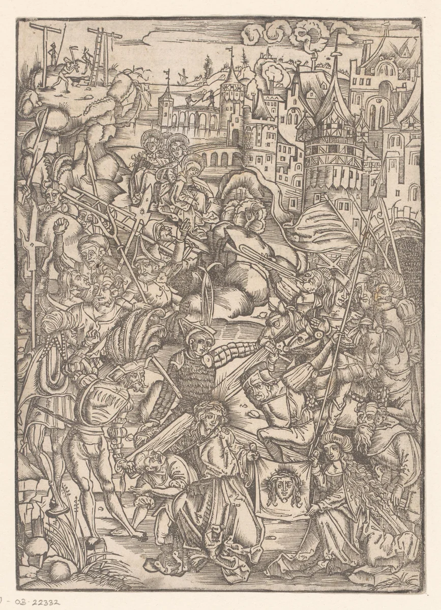 Kruisdraging by Unknown, print, 1502-1510