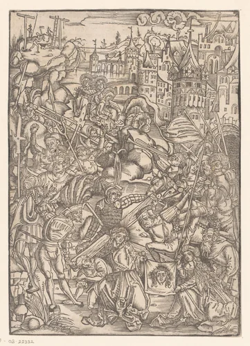 Kruisdraging by Unknown, print, 1502-1510