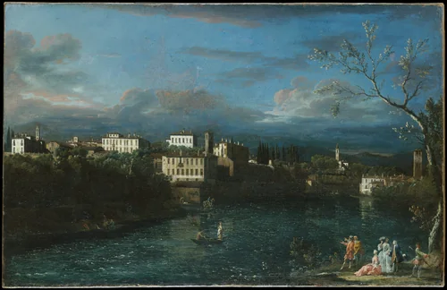 Vaprio d'Adda by Bernardo Bellotto, painting, 1744