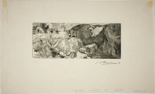 Sandstone Quarry by Louis Auguste Lepère, print, 1890