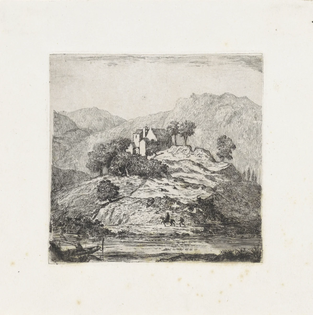 Kasteel van Sévérac by Louis Charles Hora Siccama, print, 1869