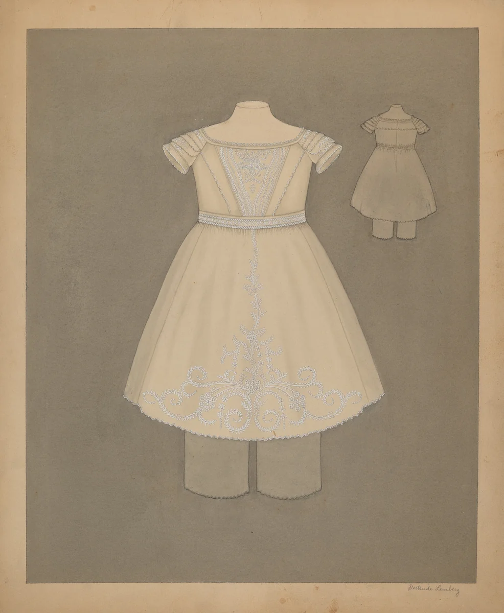 Child's Dress by Gertrude Lemberg, index of american design, 1937