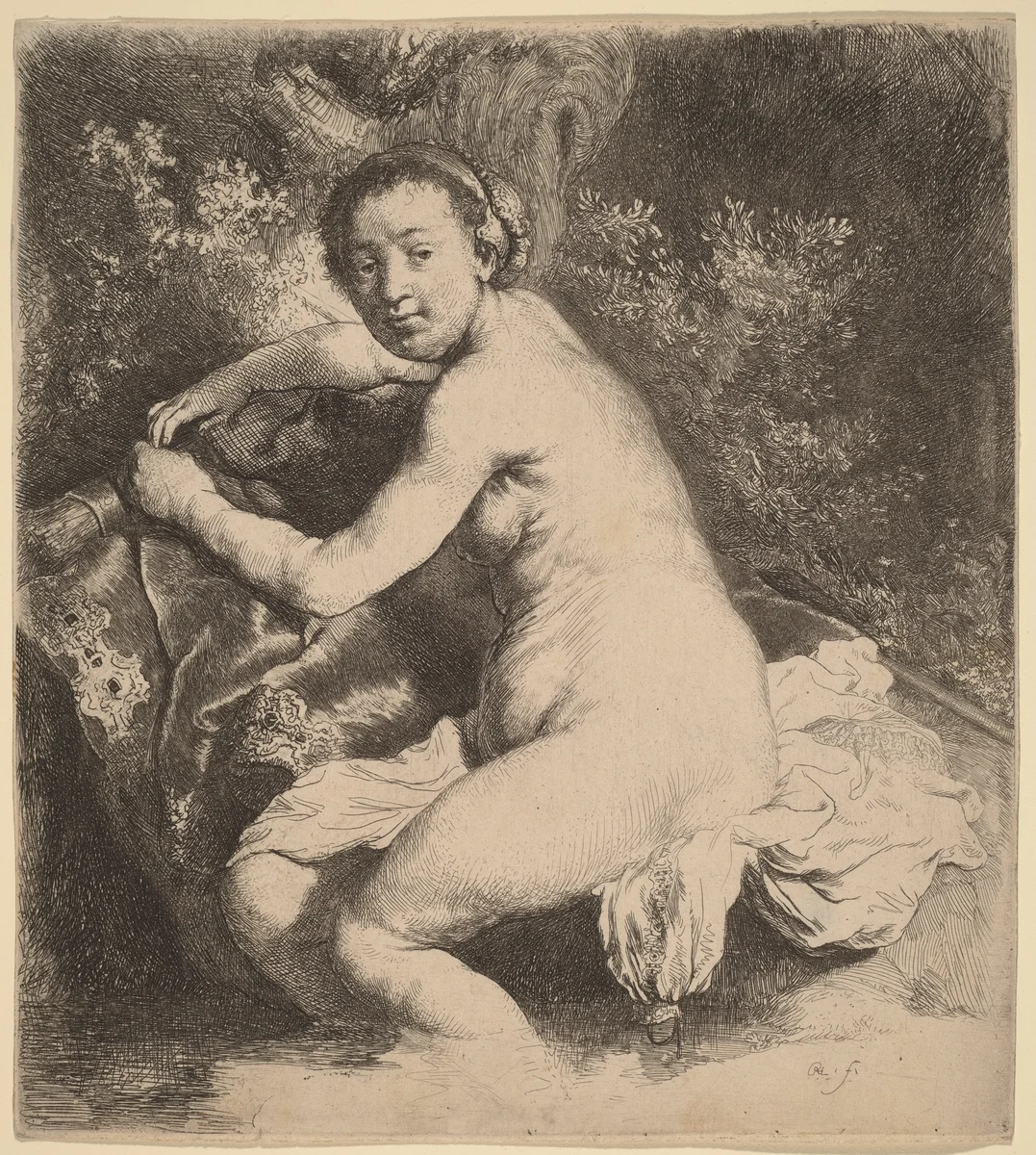 Diana at the Bath by Rembrandt van Rijn, print, 1631