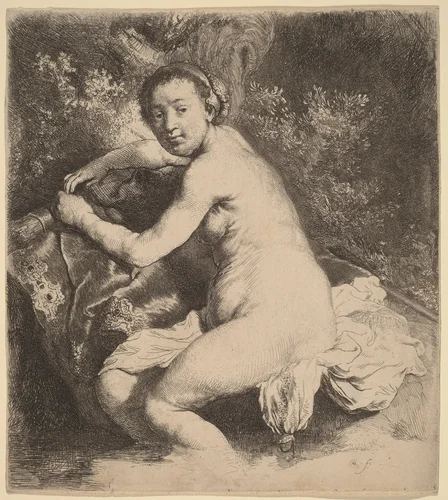 Diana at the Bath by Rembrandt van Rijn, print, 1631