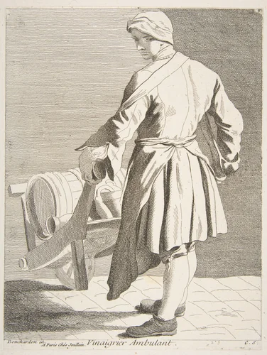 Wandering Vinegar Seller by Anne Claude Philippe de Tubières, print, 1738