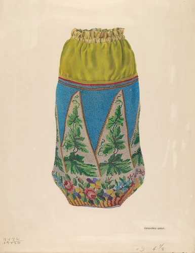 Beaded Handbag by Ferdinand Badin, index of american design, 1935-1942