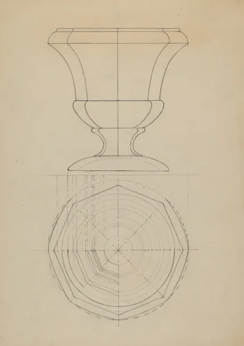 Compote (Blue Urn) by Albert Eyth, index of american design, 1936