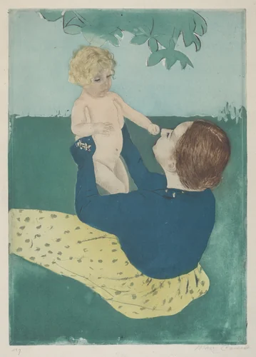 Under the Horse-Chestnut Tree by Mary Cassatt, print, 1896-1897